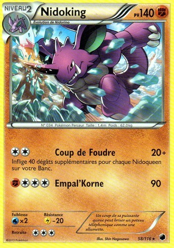 Nidoking 140pv 116 neuf - 58/116,