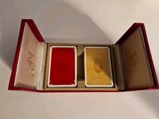 LE MUST DE CARTIER 2 JEUX CARTES POKER BRIDGE PLAYING CARDS COFFRET LUXE COMPLET