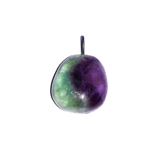 Pendentif fluorite multicolore - pendentif,