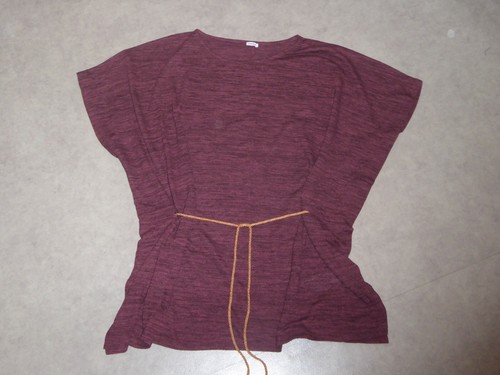 Tunique maille bordeaux - , chiné