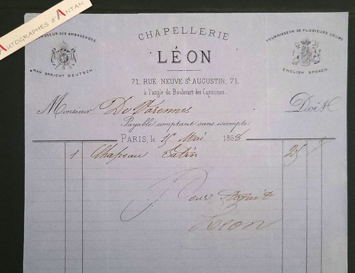 Chapellerie leon 1868 - leon,