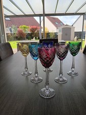 Lot 6 verres à vin taillé en