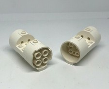LEGO : 2x Cylindre support moteur - Réf 30360 blanc - Set 10212 4502 6212 5973