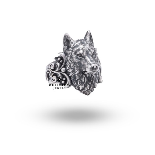 Combo tête loup - de, gris