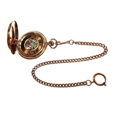 Dugena 4460977 Savonette Poche Remontage Manuel Mouvement Squelette Bronzefarben