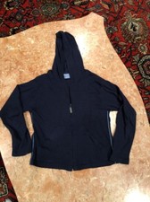 Girls hooded zip up navy