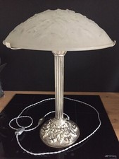 grande Coupe Muller Frères Lunéville Montée En Lampe Avec Pied D’époque