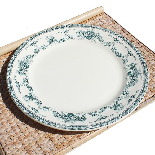 Plat rond ancien faïence - plat,