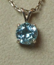 Beau pendentif TOPAZE « sky blue » pierre naturelle sur Argent massif 925