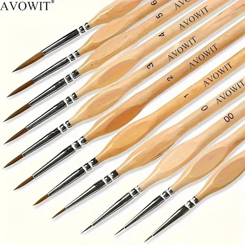 11pcs detail paint brush set - paint,