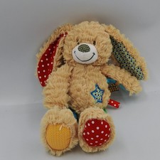 Doudou lapin Beige rouge vert