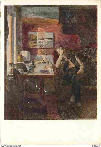 Postcard art painting - -,