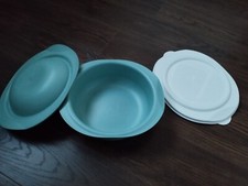 TUPPERWARE Ultra Pro Ronde 2 Litre Vert 2 Couvercle Cuisson Conservation Vintage