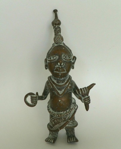 Statuette bronze bénin - du,