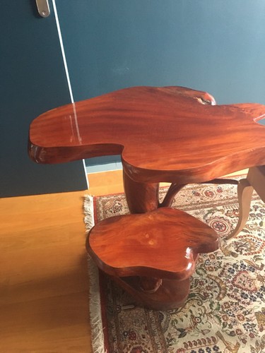 Table gueridon bois massif - table,