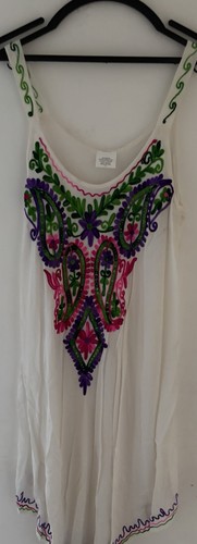 Robe plage coton blanc - robe, en