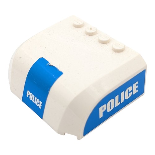 Lego windshield white - windshield, white/blue
