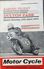 OULTON PARK 15 Avril 1963 Programme International De Moto, Read, Minter