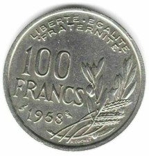--- 100 Francs Cochet 1958