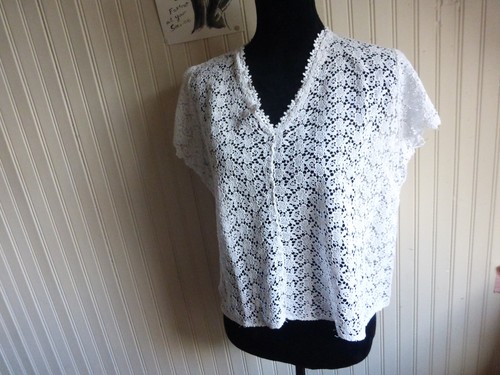 Chemisier ancien dentelle - chemisier,