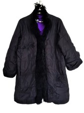 manteau original femme noir intérieur violet marque ZAPA