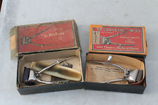 Vintage 2 TONDEUSE Manuelle pour Nuque Cheveux Barbe Collection Barbier Coiffeur