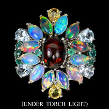 925 Bague en Argent Ovale Noir