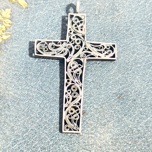 Croix pendentif argent - pendentif, en