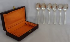 Ensemble De 6 Cuillères À Café Noël Collet En Métal Argenté 18