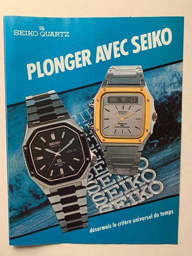 Publicite 1982 montre seiko - -,