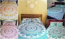 Housse De Couette Ombre Mandala Boho Reine Couverture Indienne En Coton