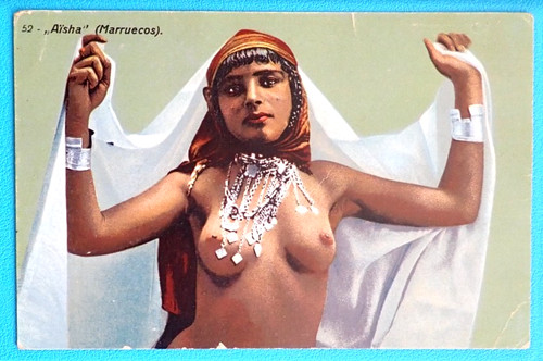 Cpa maghreb jeune femme seins - maghreb,