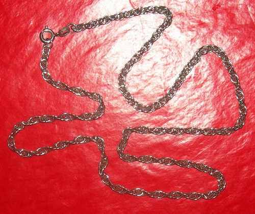 Chaine maille corde argent - corde,