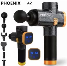 Pistolet de massage Phoenix A2 LCD 20 vitesses + 6 têtes rechargeables