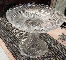COUPE a Pied BACCARAT Compotier en CRISTAL Pointes de DIAMANTS 19VIA 02/07
