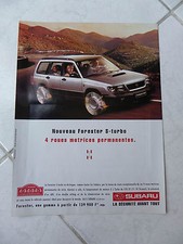 Publicité Subaru Forester S-Turbo 1998 advert presse coupure publicitaire