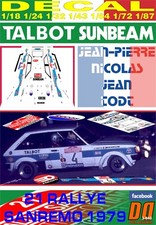 DECAL TALBOT SUNBEAM LOTUS