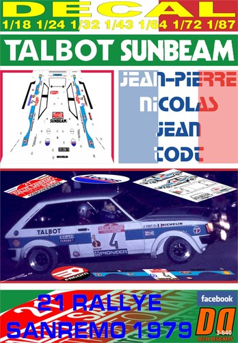 Decal talbot sunbeam - talbot,