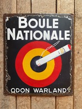 Plaque Émaillée Ancienne Tabac Boule Nationale Enamel Sign Emailschild