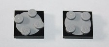 Lego 2 x Black Turntable 2x2 ref 3680c02/set 7894 7785 8781 7261 4757 6211 7264