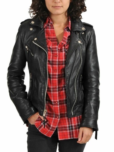 Manteau veste motard noir - de,