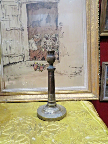 Ancien bougeoir bronze - ancien,