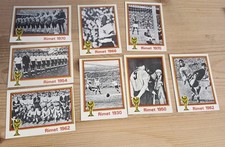 8 STICKERS PANINI WORLD CUP MÜNCHEN 74 COUPE JULES RIMET 1930 1950 54 62 66 1970