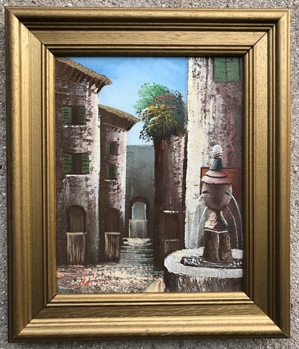 Fontaine dans village - dans, un