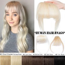 US 100% Human Hair Bangs Clip