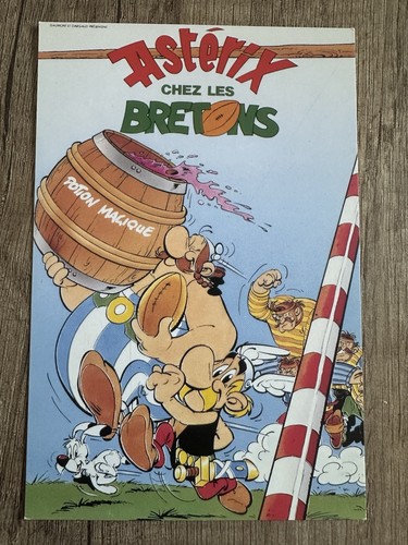 Carte postale asterix - asterix, chez
