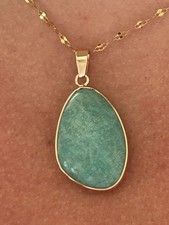 Collier Amazonite Doré –