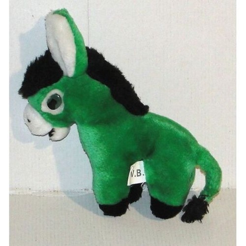 Doudou peluche ane vert - doudou, et