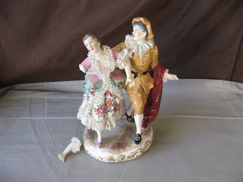 Porcelaine allemande couple - allemande,