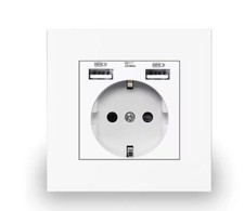 Prise Murale 230V avec 2 Ports